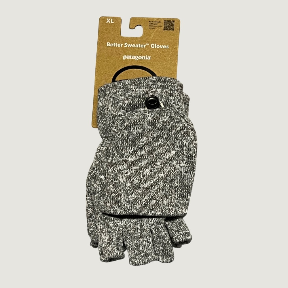 Patagonia Better Sweater Gloves XL Birch White New Convertible Mittens